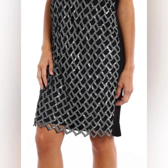 Diane Von Furstenberg Knee Length Sequined Black Dress Women Size Small - Picture 4 of 11